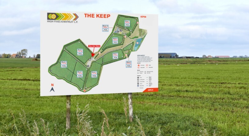 UV laminated farm sign